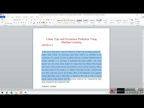 Crime type and occurence prediction using machine learning algorithm