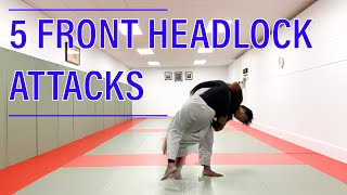 5 Front headlock attacks in Grappling