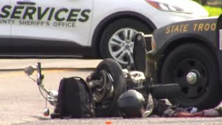 Motorcyclist dies after crash with truck in Orange County, FHP says
