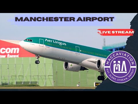[4K] Manchester Airport Live 🔴 Monday  action #planes #live