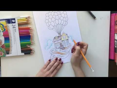 Dibujo casa Up. Vídeo 3. Empezamos a colorear - thptnganamst.edu.vn