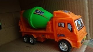 camion, autocarro con cassone ribaltabile, miscelatore cemento camion |   auto giocattolo |   video screenshot 2