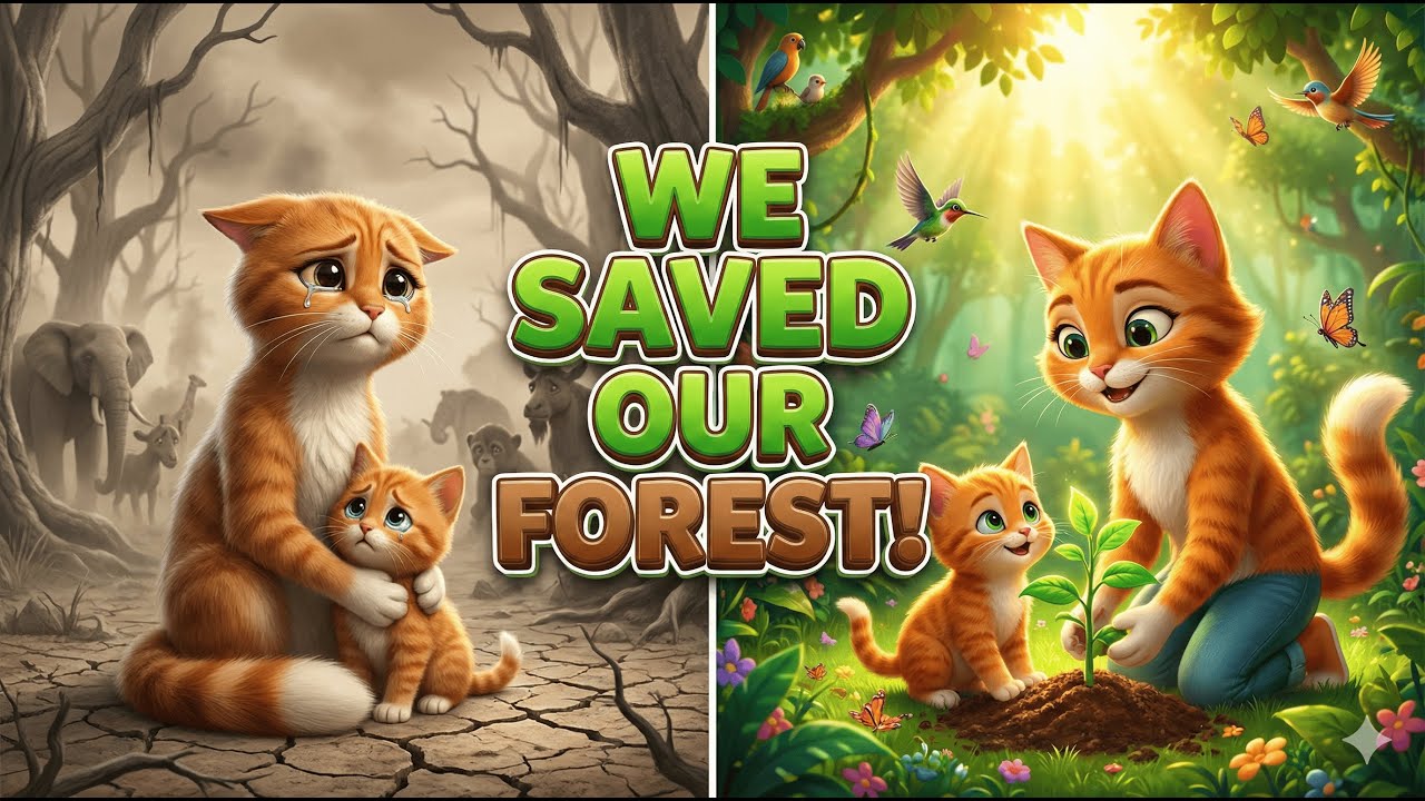 The Dying Jungle | Mama Cat & Kitten Saved the Forest