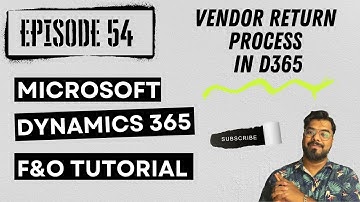 EPISODE 54| Vendor return process in Dynamics 365 Finance & Operations