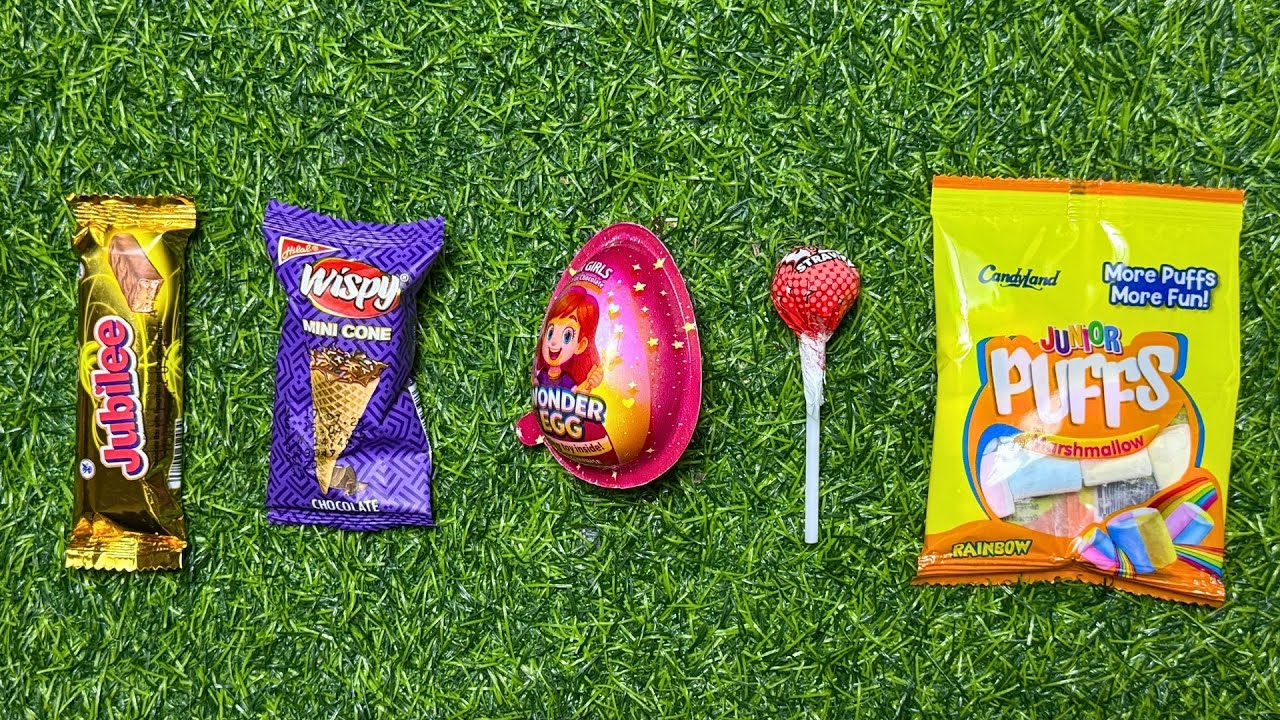 Satisfying video ASMR lollipops candy and Giant gummy candy cutting video ASMR opening candy video