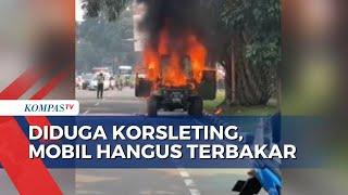 Diduga Korsleting Listrik, Sebuah Mobil di Kota Bogor Hangus Terbakar