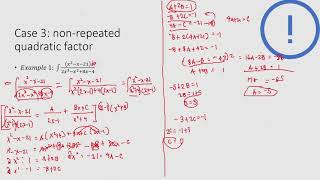 Integration of Partial Fractions Case 3 and 4