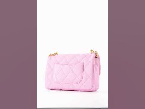 Chanel Sweetheart Mini Flap in Pink Caviar leather with Brushed