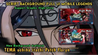 Script Background MLBB NEW color UI Tema ITACHI UCHIHA Patch terbaru | mobile legends patch floryn