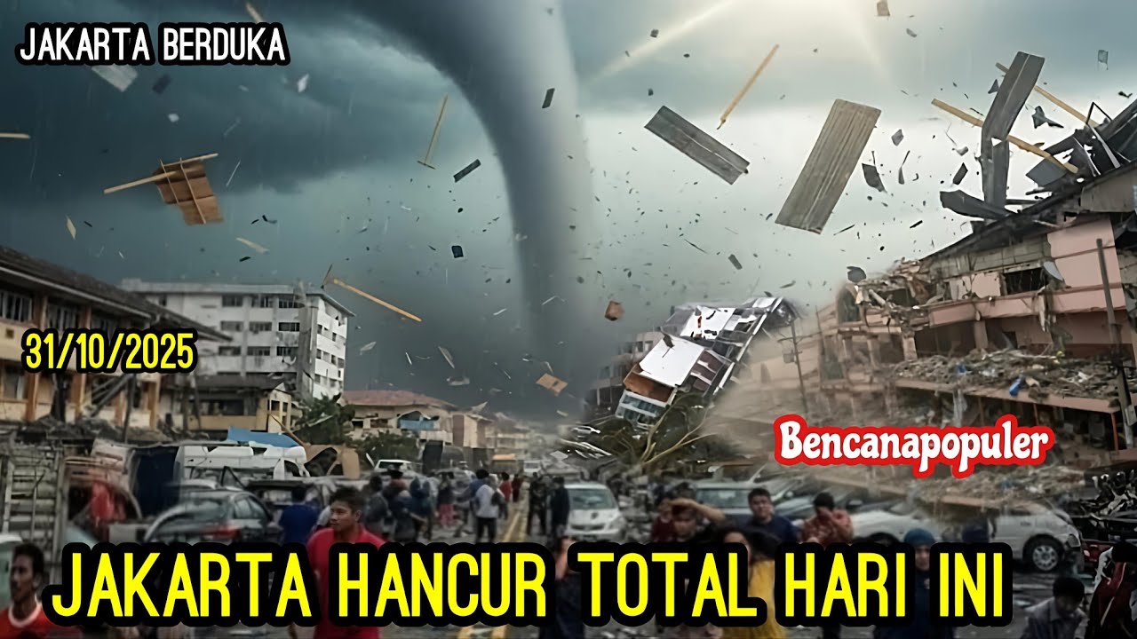 JAKARTA BERDUKA 31/10/2025 !! BARUTERJADI BADAI DAHSYAT HANCURKAN JAKARTA HARI INI - TORNADO JAKARTA