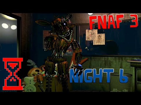 Видео: Фнаф 3 прохождение Шестой ночи // Five Nights at Freddy’s 3