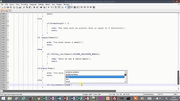 Tutorial 1 - Form Validation - Using javaScript and PHP - Part 7/9 server side age validation