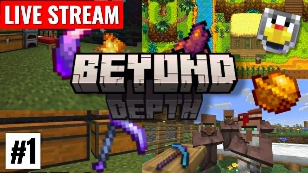 เอาชีวิตรอดในโลกที่เหนือกว่า LIVE #1 - [Minecraft Beyond Depth] - YouTube