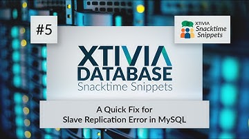 A Quick Fix for Slave Replication Error in MySQL | Database Snacktime Snippet #5
