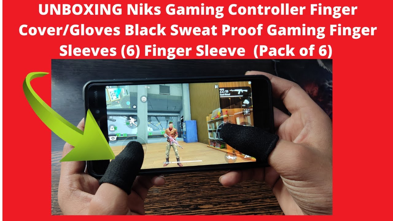 UNBOXING Niks Gaming Controller Finger Cover/Gloves Black Sweat Proof Gaming Finger Sleeves (6) .