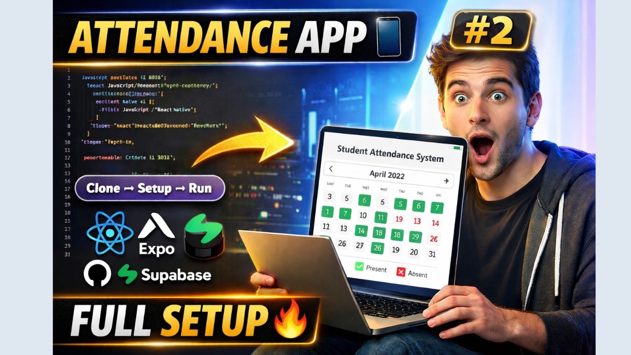 Build Student Attendance System App 📱 | React Native Expo + Supabase ...