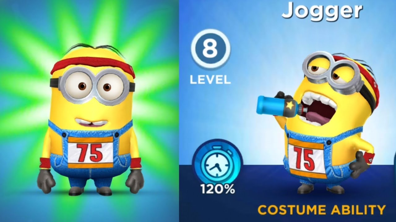 Minion Rush JOGGER COSTUME UPGRADE Level Up 8