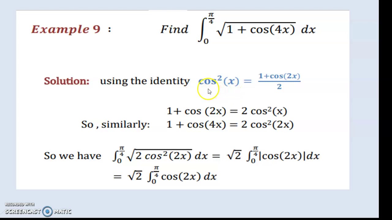 8.1 Basic integration formulas, part 3 - YouTube