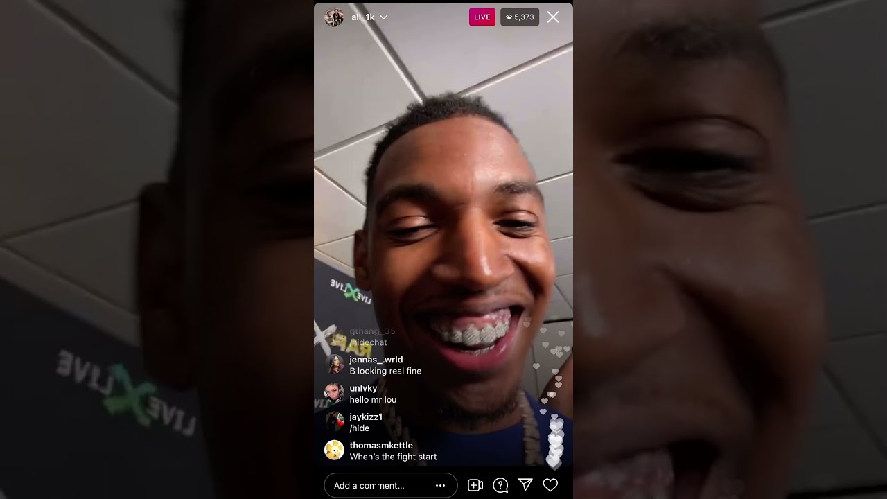 B Lou reacts to DDG boxing on ig live