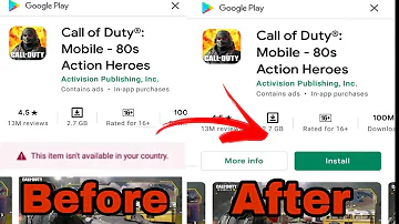 Why i can download Call of Duty Mobile