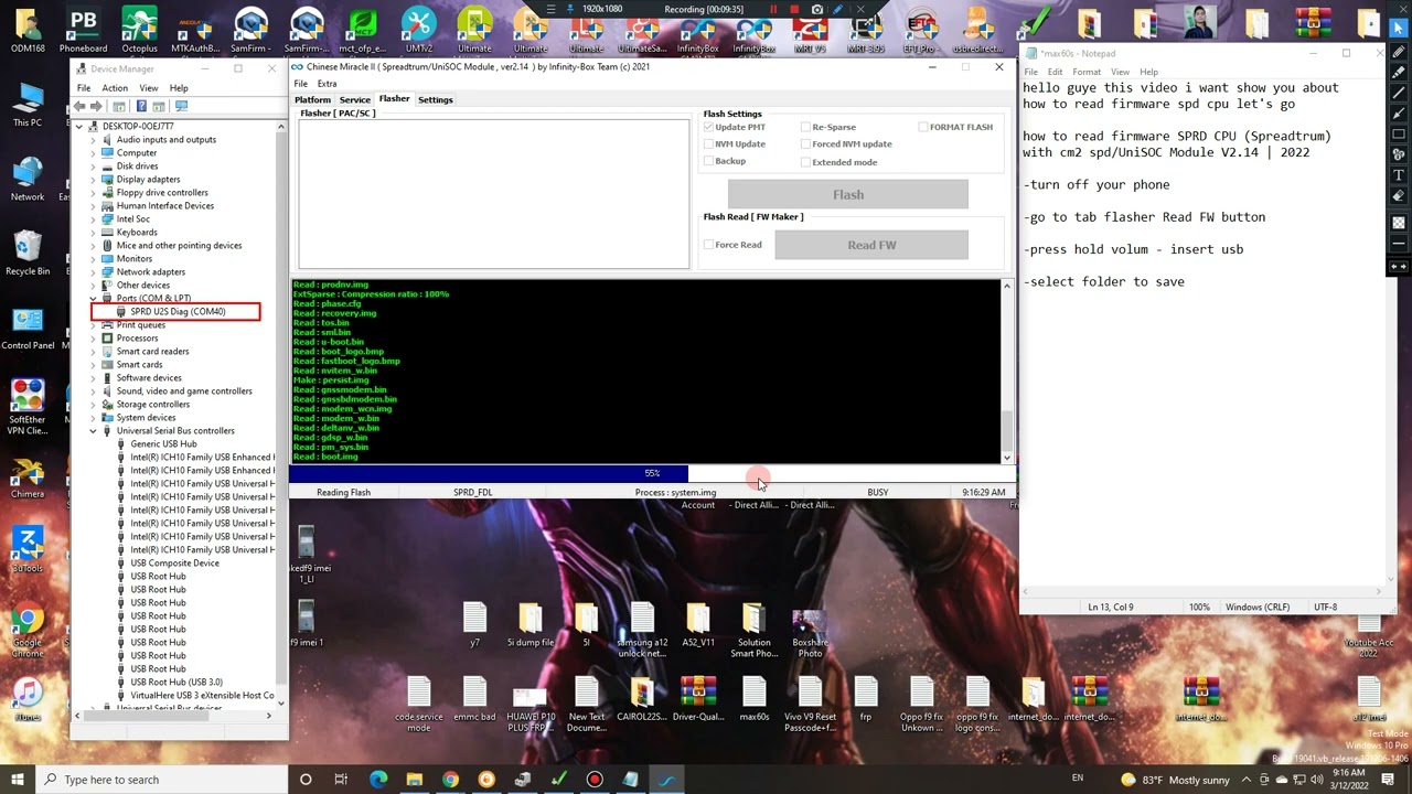 how to read firmware SPRD CPU (Spreadtrum) with cm2 spd/UniSOC