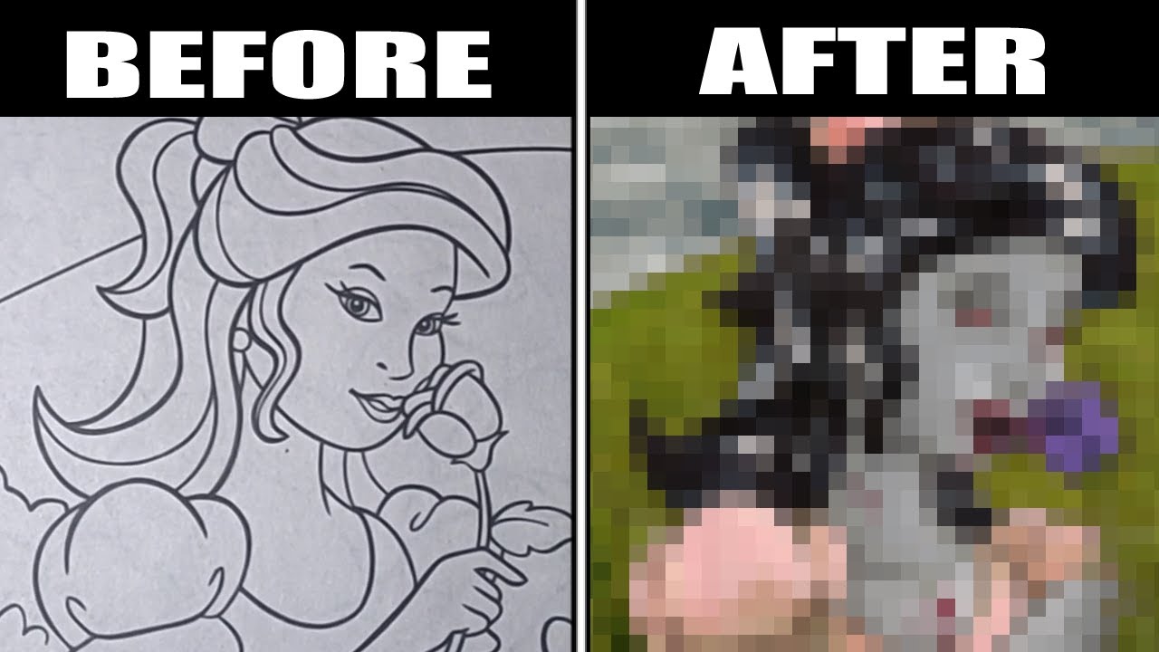 Horror Artist VS Princess Coloring Book - YouTube