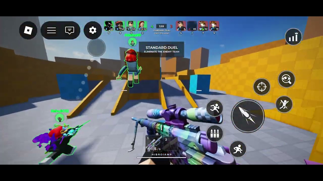 4v4 battle! 🔥 in.....(sniper duels)