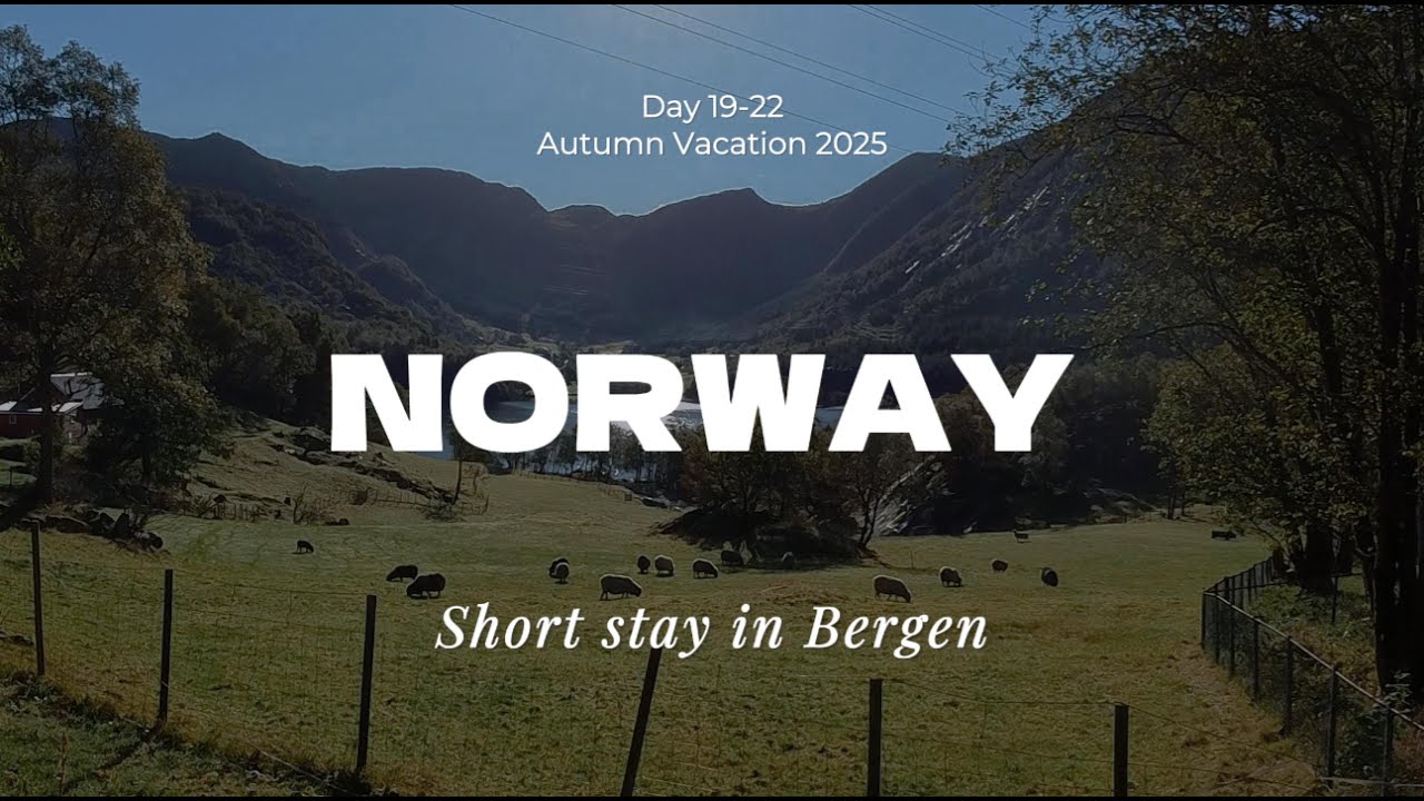 Autumn vacation Norway | Walking in Bergen suburban | Fløyen hike