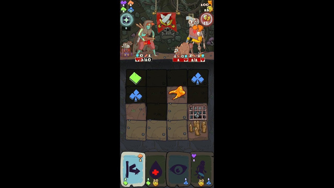 Dungeon Faster (by Old Oak Den) - free offline roguelike card game for Android and iOS - gameplay.