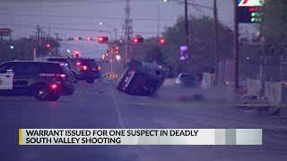 Warrant issued for suspect in deadly South Valley crash, shooting
