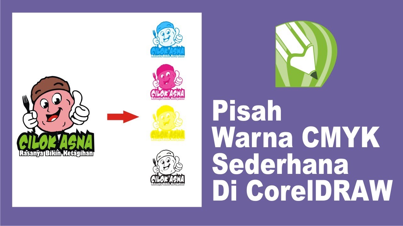 Cara Pisah Warna CMYK Sederhana Di CorelDRAW - YouTube