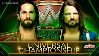 Money In The Bank 2019 Seth Rollins Vs Aj Styles Official Match Card