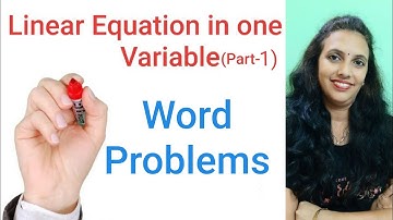 Linear Equation : (PART-1) : Word Problems : R.S. Aggarwal class 6 Ex 9B : Poornima Joshi
