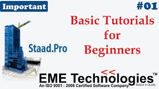 Basic Tutorial For Beginners - Staad Pro | EME Technologies