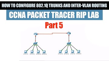 How to configure 802.1q trunks and inter-vlan routing  | CCNA Packet Tracer RIP Lab part 5