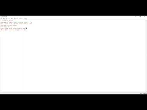 PYTHON TUTORIAL (how to code greetings) - YouTube