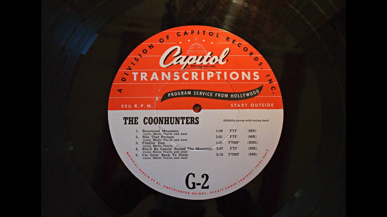 Merle Travis & Wesley Tuttle - The Coonhunters G-2 transcription 1946