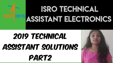 ISRO Technical Assistant Electronics 2019 Questions  Solutions Part2