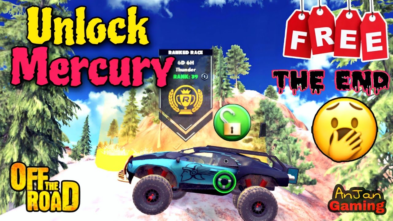 Off The Road Mercury car Unlock for free new RR 😍🤔😱 || Last !! Otr Ranked Race for Mercury 😍😱