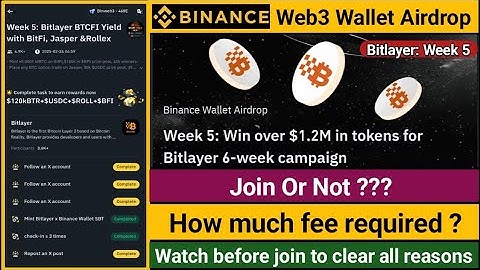 binance web3 wallet bitlayer airdrop week 5 | binance  bitlayer week 5 airdrop | bitlayer week 5