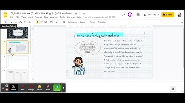 Digital Notebook To Kill a Mockingbird · SlidesMania   Google Slides