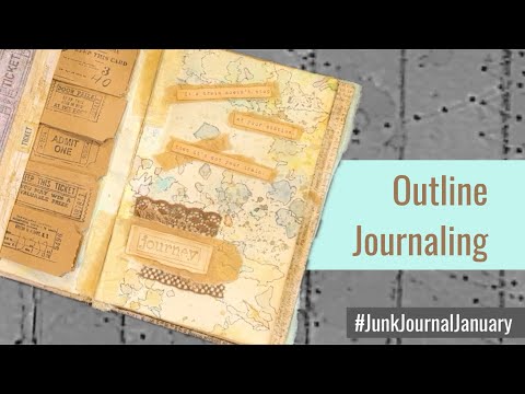 JunkJournalJanuary 2025 Outline Journaling Day 4 “Outline
