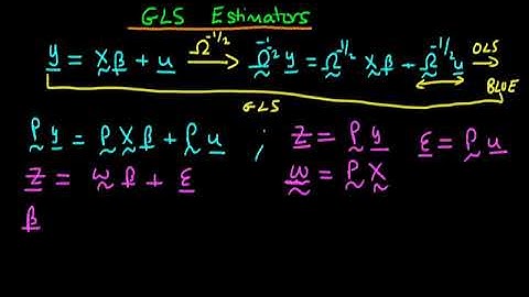 A Graduate Course in Econometrics Lecture 40 | GLS Estimators in Matrix Form - Part 3