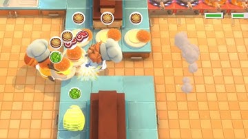 Overcooked 1 1-4 4 Stars (3 Players) Narrow Pathway 🍔