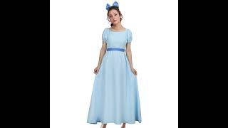Vikidoky Wendy Darling Cosplay Costume Peter Pan