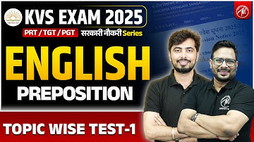 KVS 2025 | KVS ENGLISH Preposition CLASS - 1 | KVS EXAM 2025 | KVS by Adhyayan Mantra