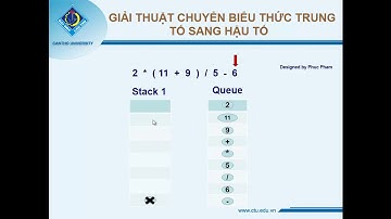 Thuật toán chuyển biểu thức TRUNG TỐ thành HẬU TỐ và tính biểu thức HẬU TỐ sử dụng STACK và QUEUE