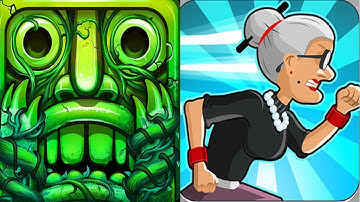 Temple Run 2 Lost Jungle VS Angry Gran Run Android iPad/iOS Gameplay-Racing Games