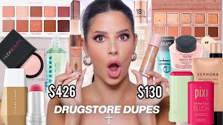 full face testing VIRAL drugstore dupes! 2022 drugstore vs high end!