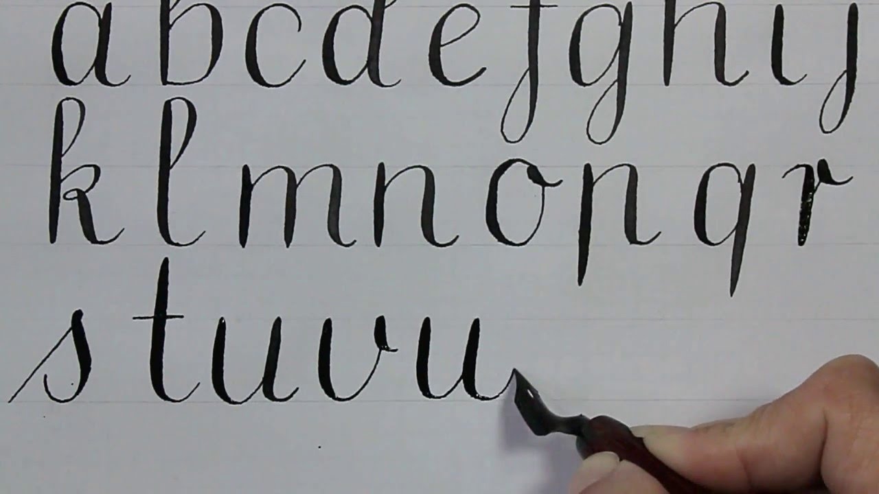 handlettering - how to write in calligraphy - for beginners 